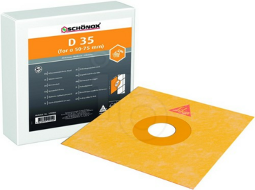 SCHÖNOX D8 / D15 / D21 / D35 / D65 Schonox D 35 dichtmanchet wand doos 25 st
