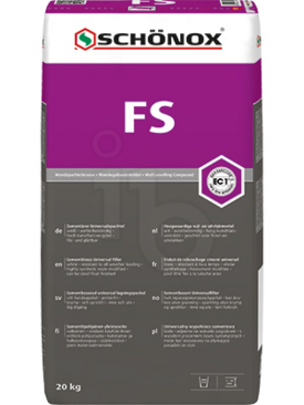 SCHÖNOX FS Schonox FS fijne, witte uitvlakmortel zak 20 kg